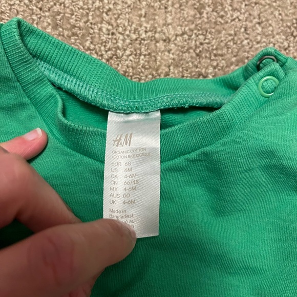 H&M 2-Piece Sweatshirt Joggers Set Green Unisex for Baby - Picture 6 of 6